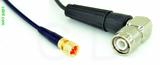 Coaxial Cable, 1/4-32 (S-93 compatible) to TNC 90 degree (right angle), RG174, 3 foot, 50 ohm