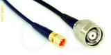 Coaxial Cable, 1/4-32 (S-93 compatible) to TNC reverse polarity, RG174, 1 foot, 50 ohm