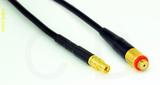 Coaxial Cable, MMCX jack (female contact) to 10-32 (Microdot compatible) female, RG174 low noise, 8 foot, 50 ohm