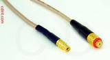 Coaxial Cable, MMCX jack (female contact) to 10-32 (Microdot compatible) female, RG316, 50 foot, 50 ohm