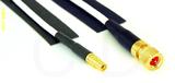 Coaxial Cable, MMCX jack (female contact) to 10-32 hex (Microdot compatible), RG188 low noise, 8 foot, 50 ohm
