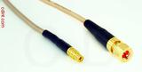 Coaxial Cable, MMCX jack (female contact) to 10-32 hex (Microdot compatible), RG316, 12 foot, 50 ohm