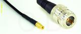 Coaxial Cable, MMCX jack (female contact) to N female, RG174, 6 foot, 50 ohm