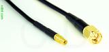 Coaxial Cable, MMCX jack (female contact) to SMA, RG174 low loss, 8 foot, 50 ohm