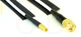 Coaxial Cable, MMCX jack (female contact) to SMA, RG188, 10 foot, 50 ohm