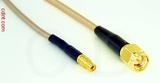 Coaxial Cable, MMCX jack (female contact) to SMA, RG316 double shielded, 32 foot, 50 ohm