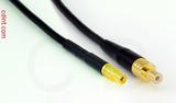 Coaxial Cable, MMCX jack (female contact) to SMB jack (male contact), RG174 flexible (TPR jacket), 50 foot, 50 ohm