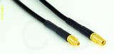 Coaxial Cable, MMCX plug (male contact) to MMCX jack (female contact), RG174 flexible (TPR jacket), 2 foot, 50 ohm