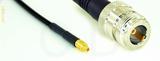 Coaxial Cable, MMCX plug (male contact) to N female, RG174, 16 foot, 50 ohm