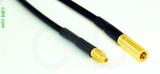 Coaxial Cable, MMCX plug (male contact) to SSMB, RG174 flexible (TPR jacket), 10 foot, 50 ohm