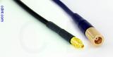 Coaxial Cable, MMCX plug (male contact) to SMB plug (female contact), RG174 low noise, 6 foot, 50 ohm