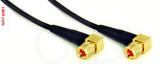 Coaxial Cable, 10-32 (Microdot compatible) 90 degree (right angle) to 10-32 (Microdot compatible) 90 degree (right angle), RG174 low noise, 1 foot, 50 ohm
