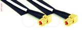 Coaxial Cable, 10-32 (Microdot compatible) 90 degree (right angle) to 10-32 (Microdot compatible) 90 degree (right angle), RG188, 1 foot, 50 ohm