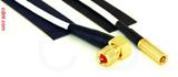 Coaxial Cable, 10-32 (Microdot compatible) 90 degree (right angle) to SSMB, RG188, 50 foot, 50 ohm