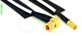 Coaxial Cable, 10-32 (Microdot compatible) 90 degree (right angle) to SSMC, RG188 low noise, 3 foot, 50 ohm