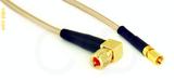 Coaxial Cable, 10-32 (Microdot compatible) 90 degree (right angle) to SSMC, RG316, 12 foot, 50 ohm