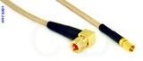 Coaxial Cable, 10-32 (Microdot compatible) 90 degree (right angle) to SSMC, RG316 double shielded, 4 foot, 50 ohm
