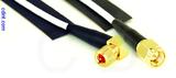 Coaxial Cable, 10-32 (Microdot compatible) 90 degree (right angle) to SMA, RG188 low noise, 40 foot, 50 ohm