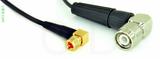 Coaxial Cable, 10-32 (Microdot compatible) 90 degree (right angle) to TNC 90 degree (right angle), RG174 low noise, 6 foot, 50 ohm