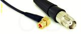 Coaxial Cable, 10-32 (Microdot compatible) 90 degree (right angle) to TNC female, RG174, 40 foot, 50 ohm