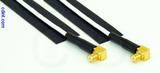 Coaxial Cable, MCX 90 degree (right angle) plug (male contact) to MCX 90 degree (right angle) plug (male contact), RG196 low noise, 20 foot, 50 ohm