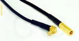 Coaxial Cable, MCX 90 degree (right angle) plug (male contact) to SSMB, RG174, 8 foot, 50 ohm