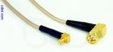 Coaxial Cable, MCX 90 degree (right angle) plug (male contact) to SMA 90 degree (right angle), RG316, 8 foot, 50 ohm