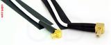 Coaxial Cable, MCX 90 degree (right angle) plug (male contact) to SMB 90 degree (right angle) jack (male contact), RG188 low noise, 5 foot, 50 ohm