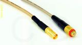 Coaxial Cable, MCX jack (female contact) to 10-32 (Microdot compatible) female, RG316, 1 foot, 50 ohm