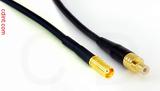 Coaxial Cable, MCX jack (female contact) to SMB jack (male contact), RG174 flexible (TPR jacket), 3 foot, 50 ohm