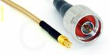 Coaxial Cable, MCX plug (male contact) to N, RG316 double shielded, 4 foot, 50 ohm