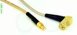 Coaxial Cable, MCX plug (male contact) to SMA 90 degree (right angle), RG316, 1 foot, 50 ohm
