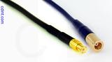 Coaxial Cable, MCX plug (male contact) to SMB plug (female contact), RG174 flexible (TPR jacket), 1 foot, 50 ohm
