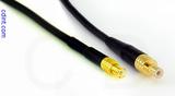 Coaxial Cable, MCX plug (male contact) to SMB jack (male contact), RG174, 3 foot, 50 ohm