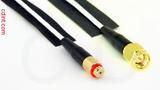 Coaxial Cable, 10-32 (Microdot compatible) female to SMA, RG196 low noise, 1 foot, 50 ohm