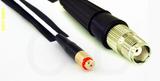 Coaxial Cable, 10-32 (Microdot compatible) female to TNC female, RG196 low noise, 3 foot, 50 ohm