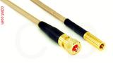 Coaxial Cable, 10-32 hex (Microdot compatible) to SSMB, RG316 double shielded, 1 foot, 50 ohm