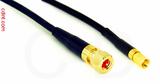 Coaxial Cable, 10-32 hex (Microdot compatible) to SSMC, RG174 low loss, 3 foot, 50 ohm
