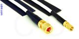 Coaxial Cable, 10-32 hex (Microdot compatible) to SSMC, RG188, 4 foot, 50 ohm