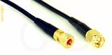 Coaxial Cable, 10-32 hex (Microdot compatible) to SMA, RG174, 16 foot, 50 ohm