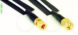 Coaxial Cable, 10-32 hex (Microdot compatible) to SMA, RG196 low noise, 6 foot, 50 ohm