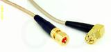 Coaxial Cable, 10-32 hex (Microdot compatible) to SMA 90 degree (right angle), RG316, 5 foot, 50 ohm