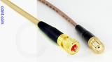 Coaxial Cable, 10-32 hex (Microdot compatible) to SMA female, RG316 double shielded, 2 foot, 50 ohm