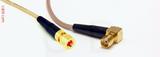 Coaxial Cable, 10-32 hex (Microdot compatible) to SMA 90 degree (right angle) female, RG316, 5 foot, 50 ohm