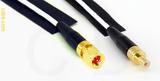 Coaxial Cable, 10-32 hex (Microdot compatible) to SMB jack (male contact), RG196 low noise, 24 foot, 50 ohm