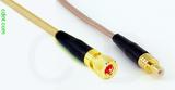 Coaxial Cable, 10-32 hex (Microdot compatible) to SMB jack (male contact), RG316 double shielded, 6 foot, 50 ohm
