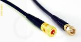 Coaxial Cable, 10-32 hex (Microdot compatible) to SMC (Subvis), RG174 low loss, 24 foot, 50 ohm