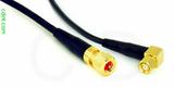 Coaxial Cable, 10-32 hex (Microdot compatible) to SMC (Subvis) 90 degree (right angle), RG174, 50 foot, 50 ohm