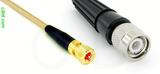 Coaxial Cable, 10-32 hex (Microdot compatible) to TNC, RG316 double shielded, 8 foot, 50 ohm