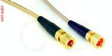 Coaxial Cable, 10-32 (Microdot compatible) to 1/4-32 (S-93 compatible), RG316, 1 foot, 50 ohm